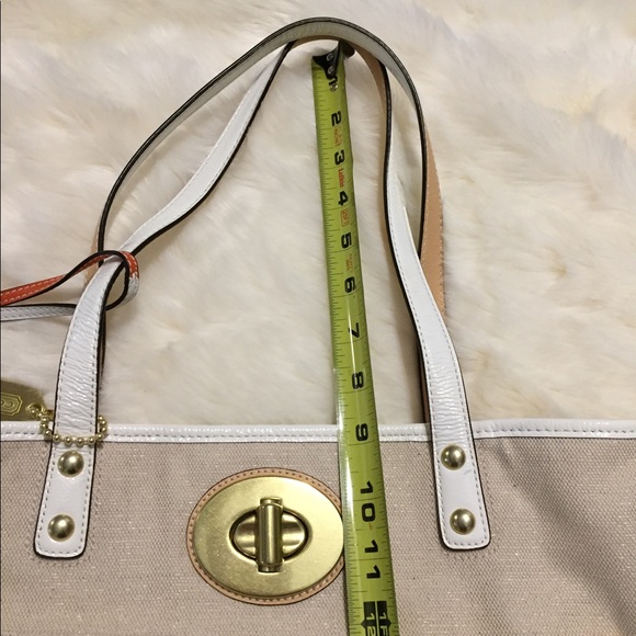 Vintage Rare COACH Beach Umbrella BAG Canvas Tote - Picture 7 of 16